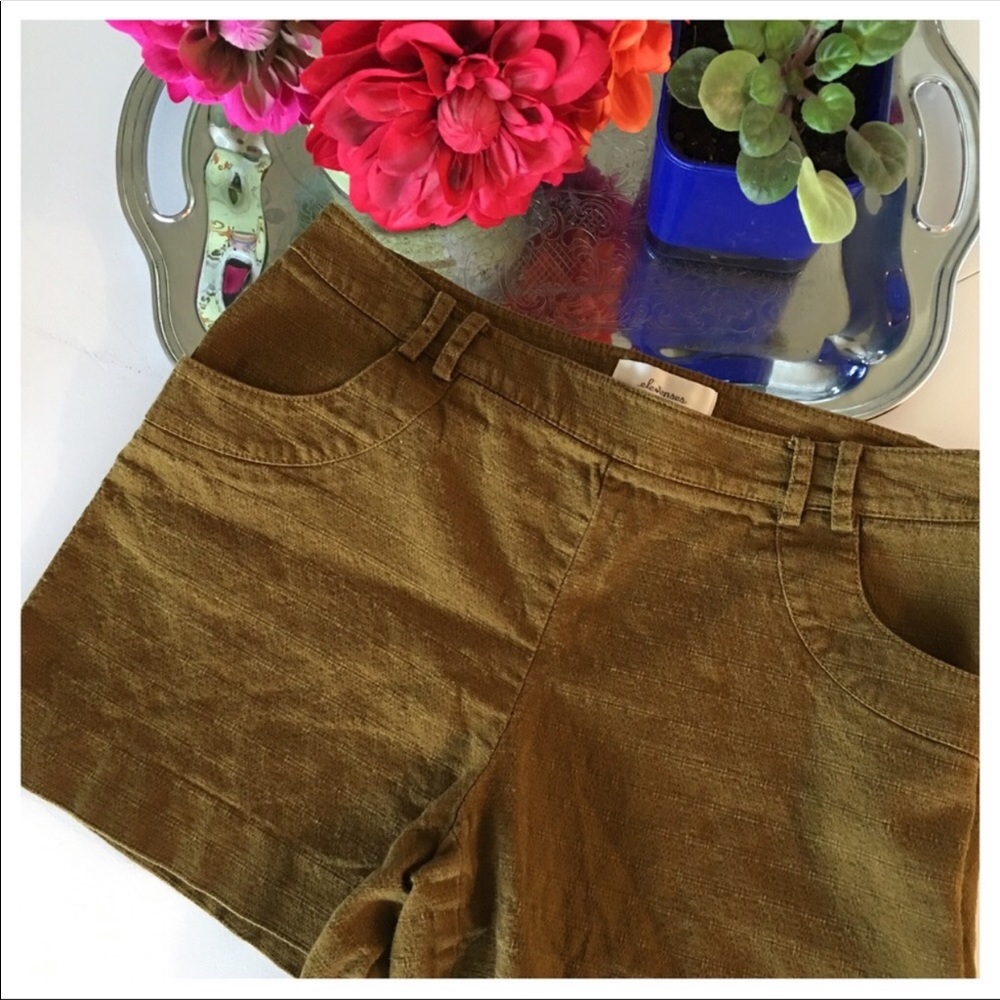 Anthropologie Elevenses Midrise shorts Side zip 6